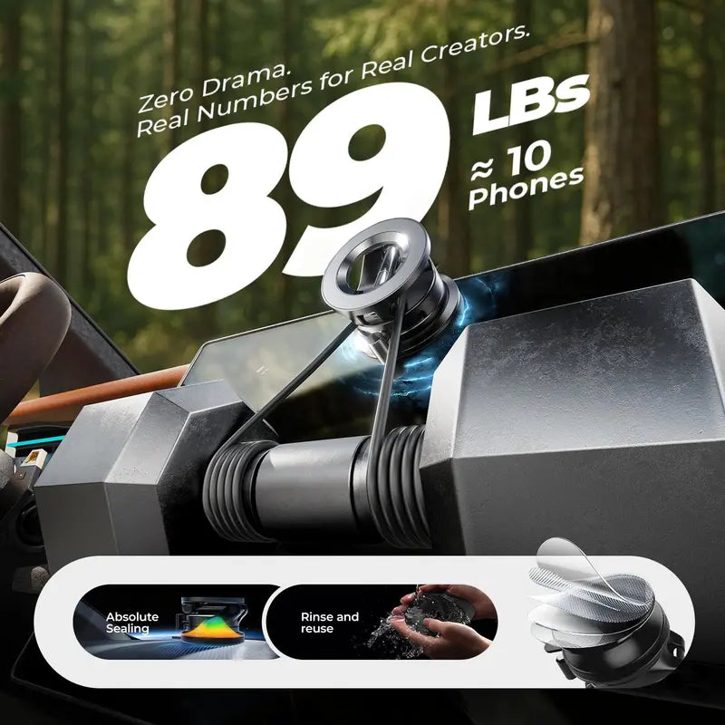 360°Vacuum Car Phone Holder, Suction Phone Mount with One-Step Lock, Retractable, Compact & Stable Design, Car Accessories