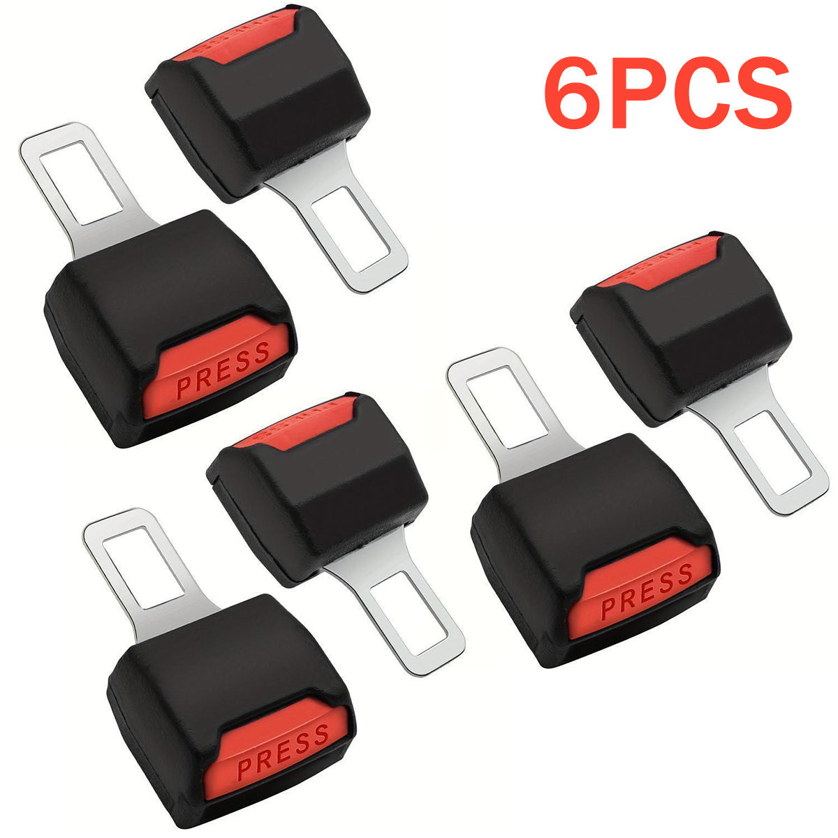 2pcs Update Thicken Car Seat Belt Clip Extender Safety Seatbelt Lock Buckle Plug Thick Insert Socket Extender Safety Buckle