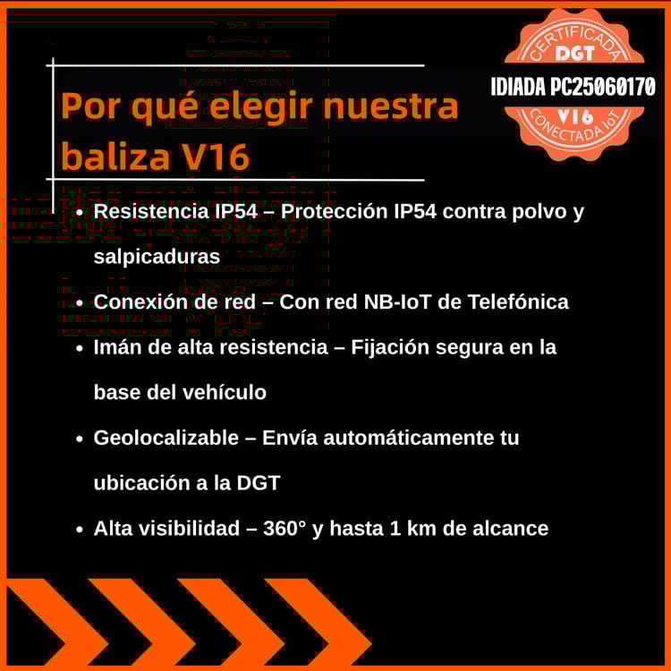 DarkFairy Luz de Emergencia V16 Aprobada por la DGT con Geolocalización 3.0 – Señalización de Ubicación para Automóviles, Plan de Datos Incluido – Base Magnética IP54 – Cumple con la Normativa 2026